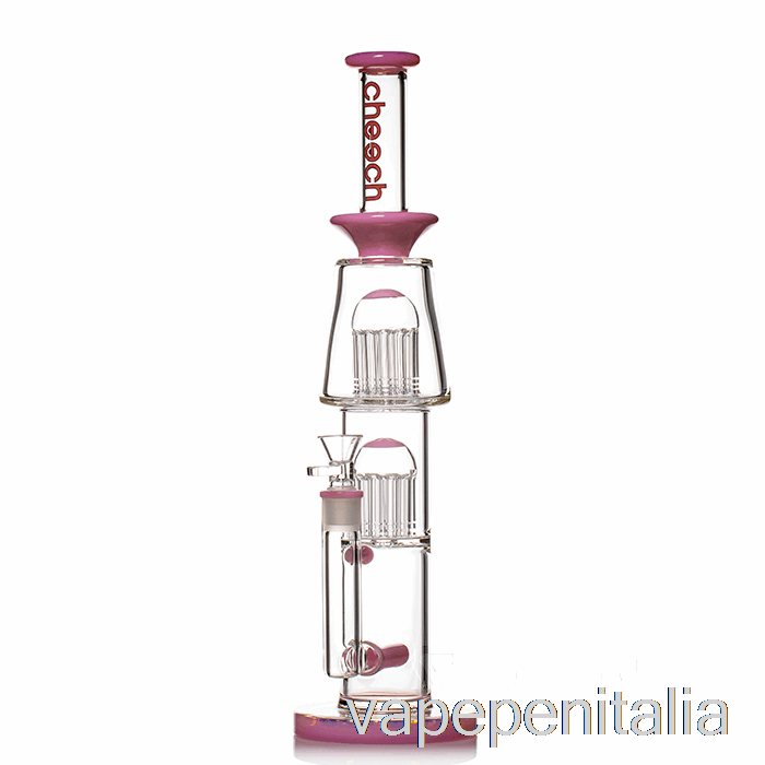 Vape Italia Cheech Glass Dual Tree Bong In Linea Rosa